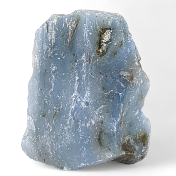 Pastel‎ Blue Black Swirl Art Glass Cullet Slag Glass #4M45 - Picture 3 of 6